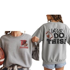 Atlanta football Embroidered and design on the back lets do this design S M L XL